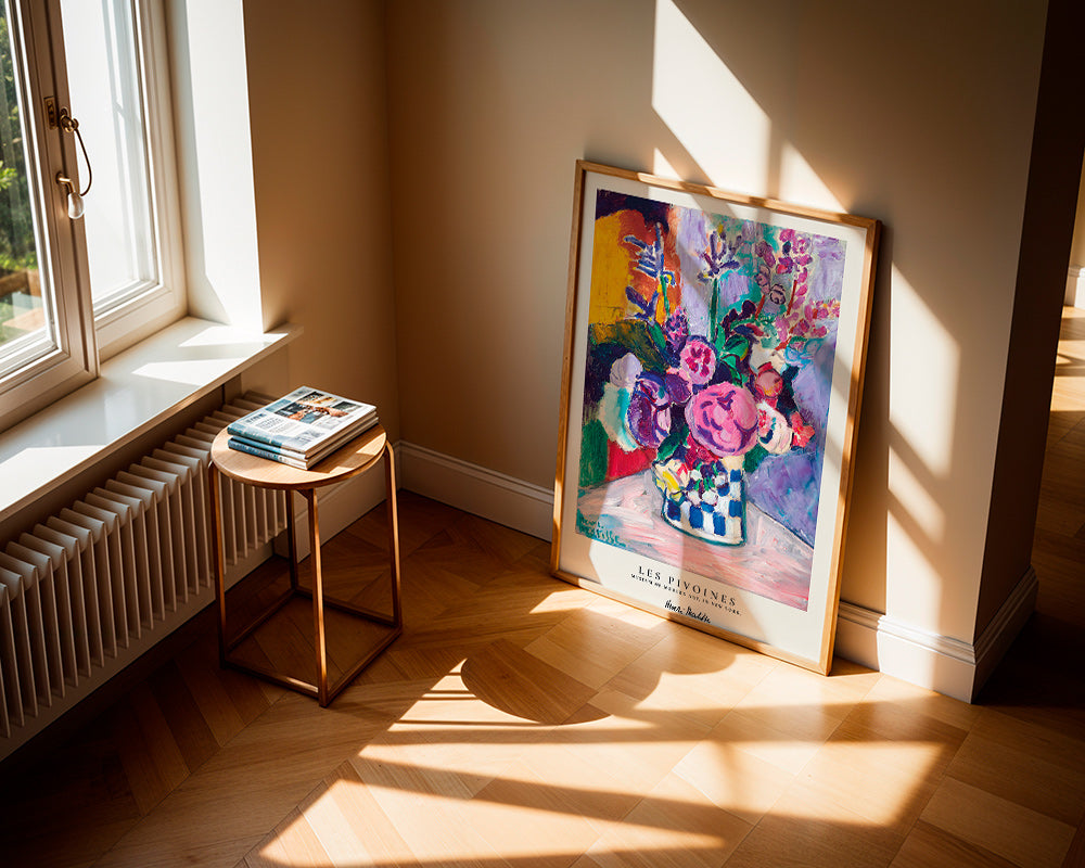 Botanisk plakat farverig buket
