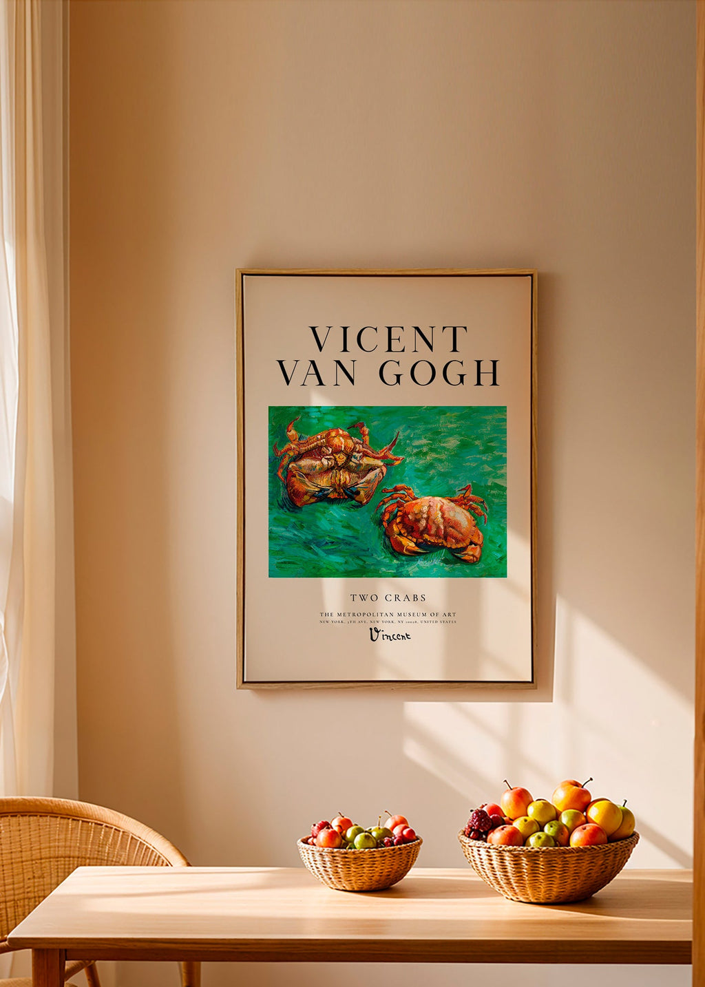 Two Crabs af Van Gogh — Krabber på grøn baggrund