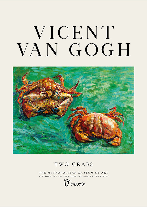 Two Crabs af Van Gogh — Krabber på grøn baggrund