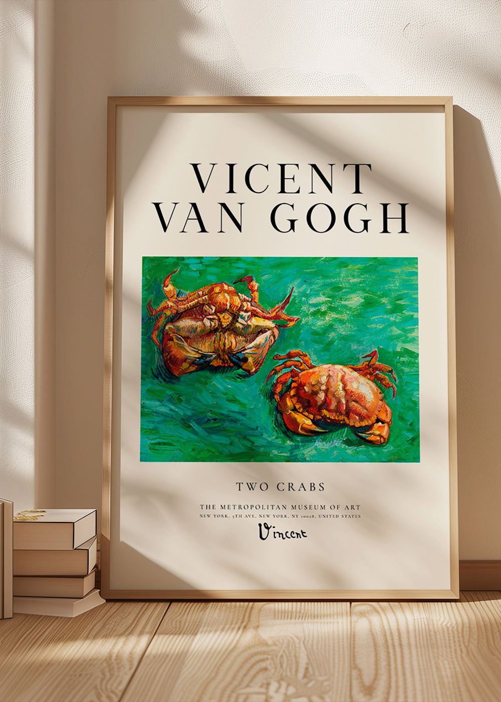 Two Crabs af Van Gogh — Krabber på grøn baggrund