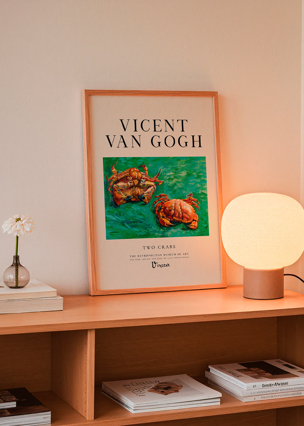 Two Crabs af Van Gogh — Krabber på grøn baggrund