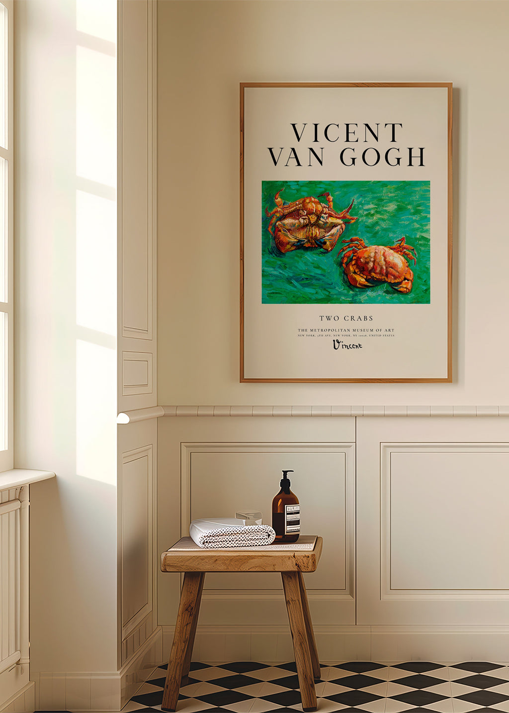 Two Crabs af Van Gogh — Krabber på grøn baggrund