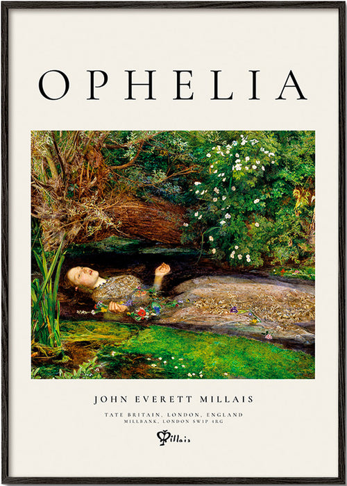 Botanisk plakat Ophelia ved bækken