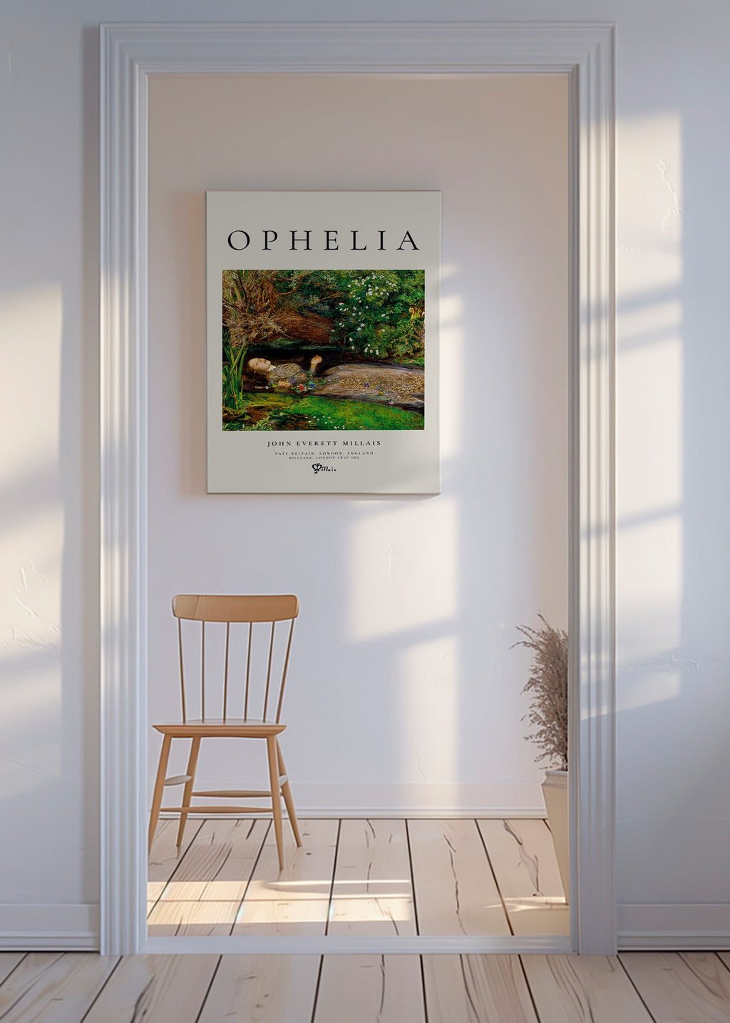 Botanisk plakat Ophelia ved bækken