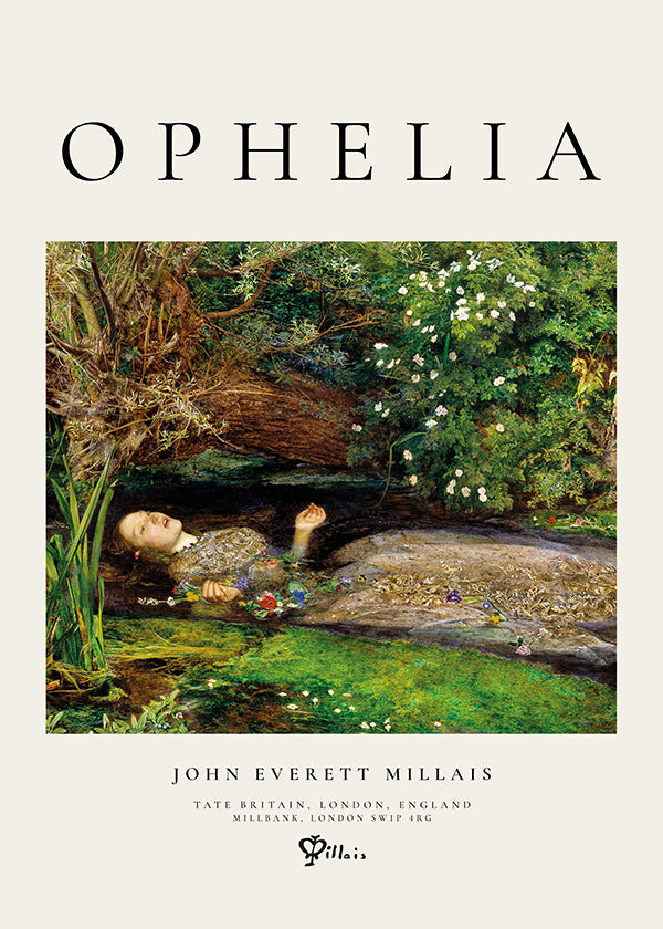 Botanisk plakat Ophelia ved bækken