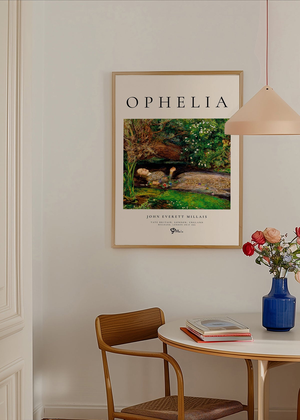 Botanisk plakat Ophelia ved bækken