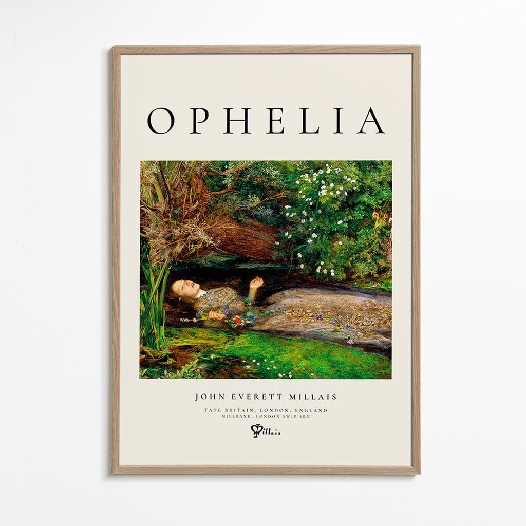 Botanisk plakat Ophelia ved bækken