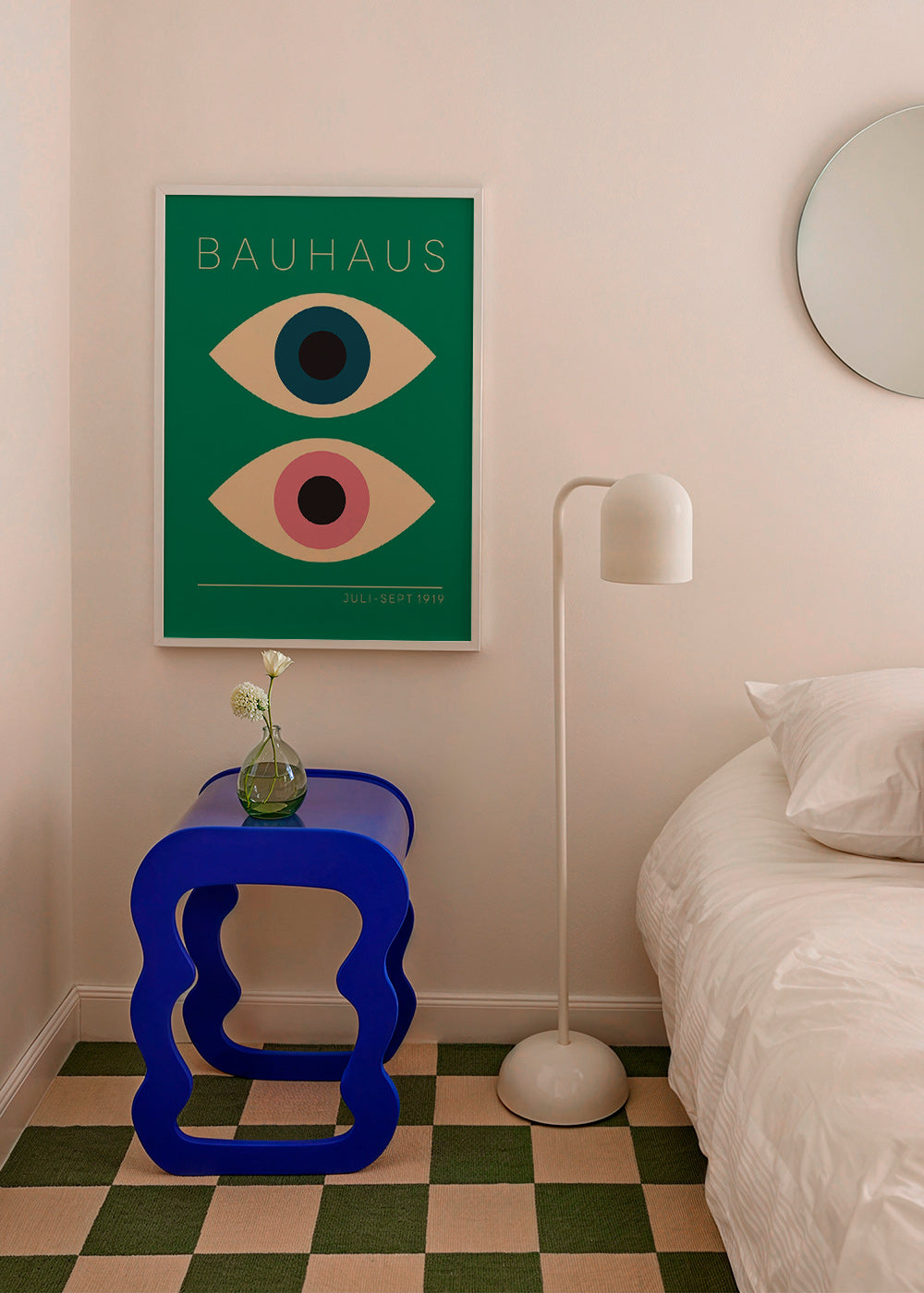 Geometrisk plakat Bauhaus tvillingeøjne