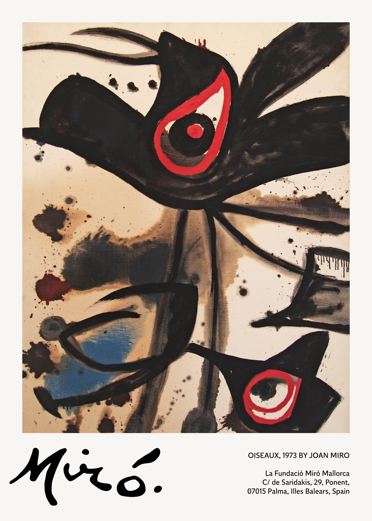 Oiseaux by Joan Miro - Unframed art print