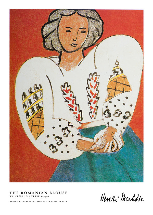 Illustration rumænsk bluse med markant streg