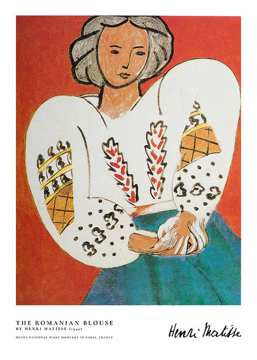 Illustration rumænsk bluse med markant streg