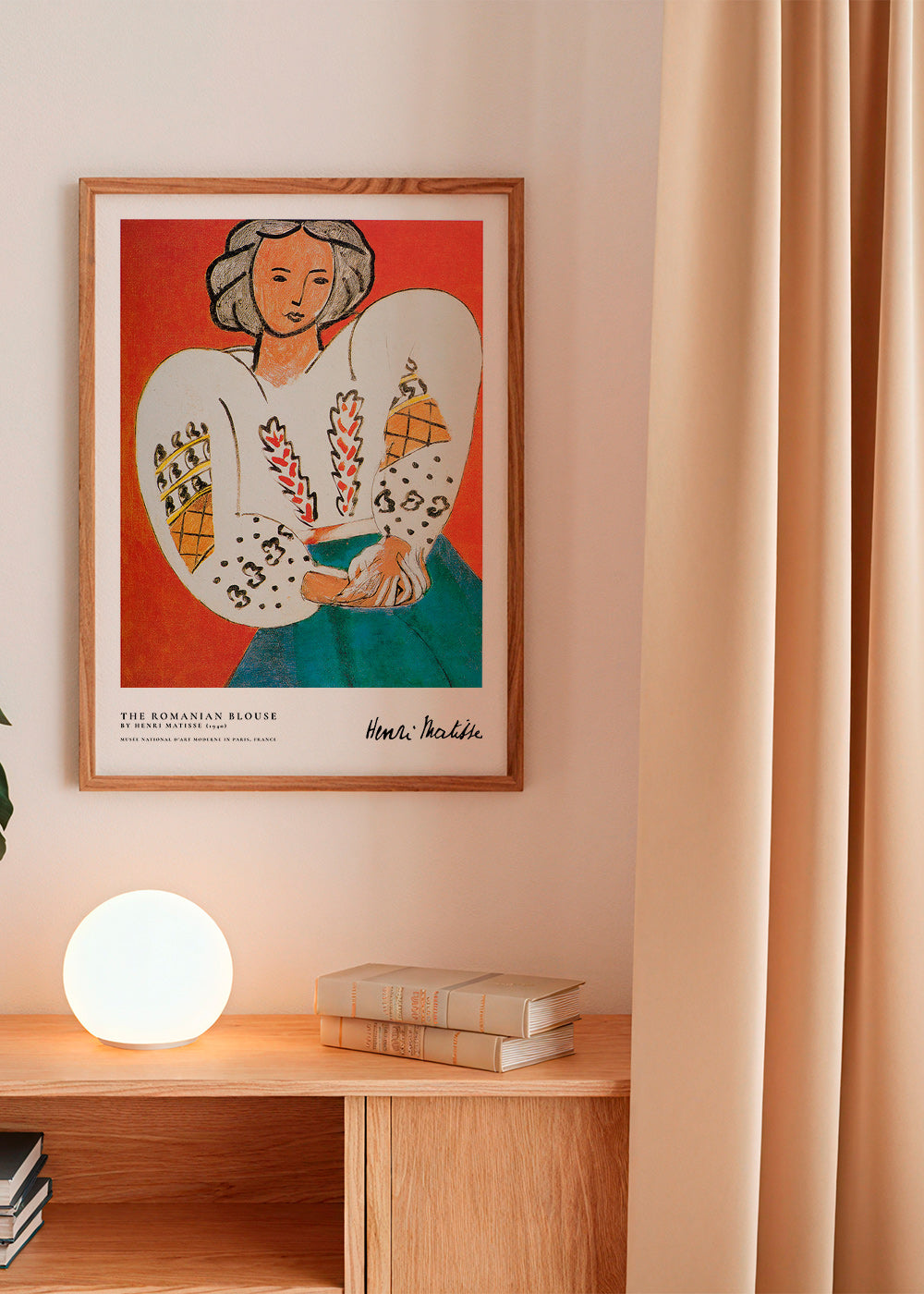 Illustration rumænsk bluse med markant streg
