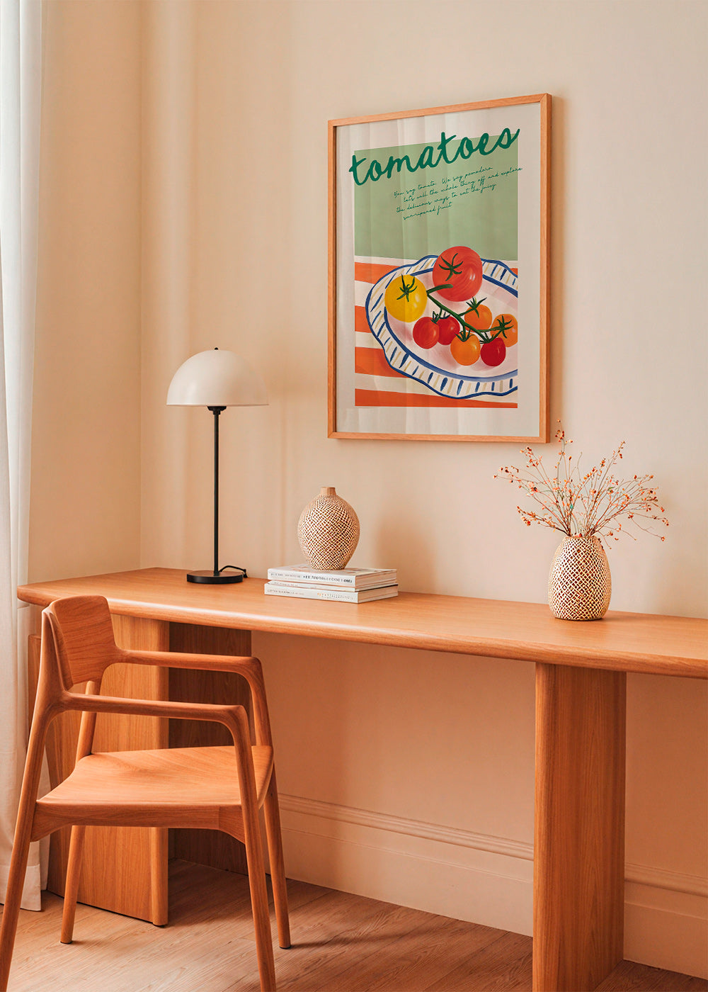 Køkkenkunst med illustrerede tomater