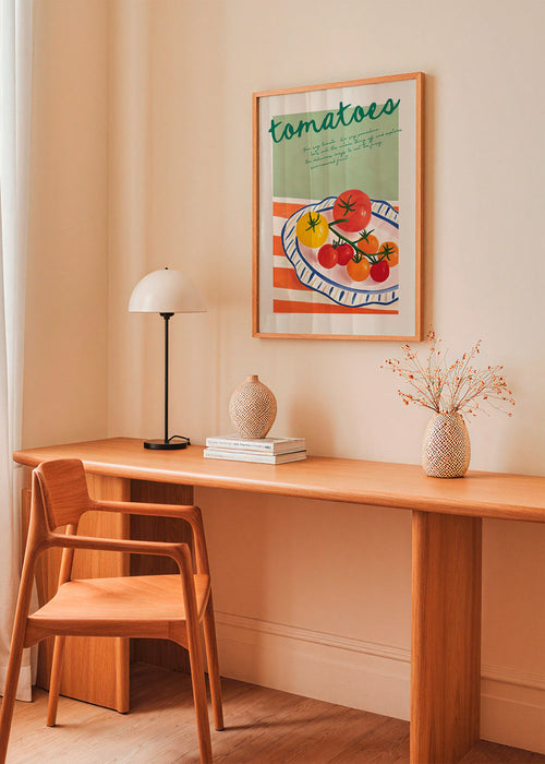 Køkkenkunst med illustrerede tomater