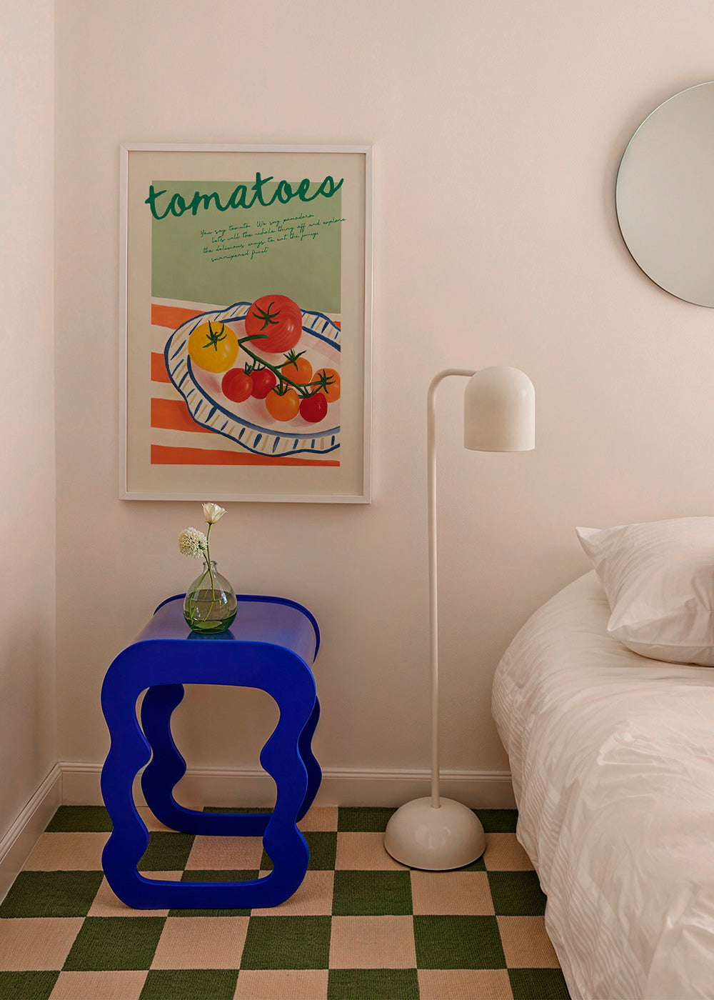 Køkkenkunst med illustrerede tomater