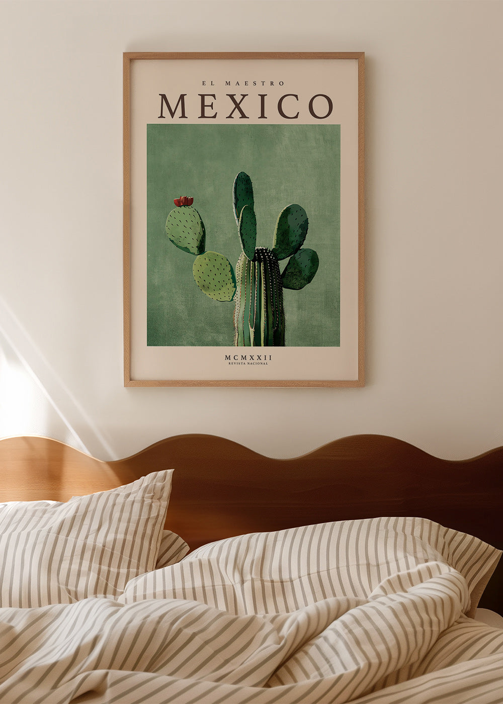 Botanisk plakat Mexico med kaktus