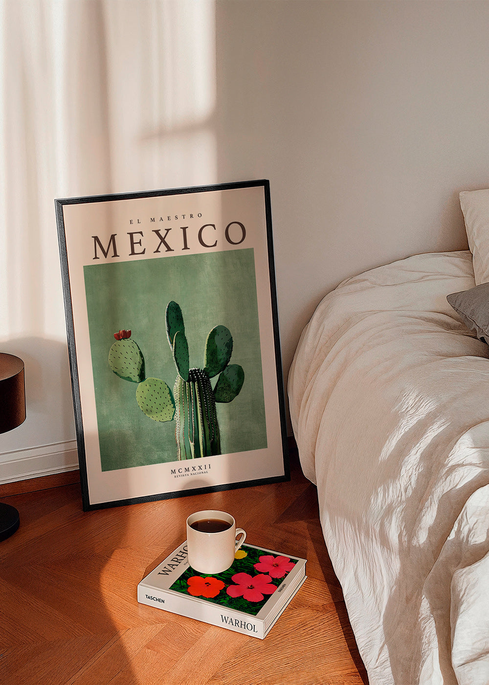 Botanisk plakat Mexico med kaktus