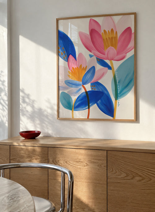 There are always flowers for those who want to see them - Framed poster in an interior