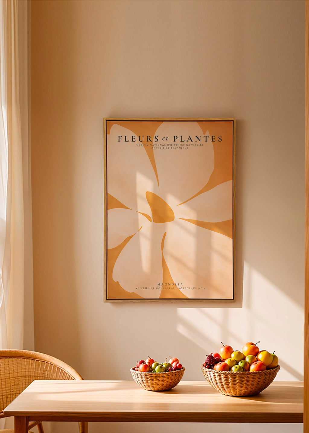 Botanisk plakat Magnolia stort format