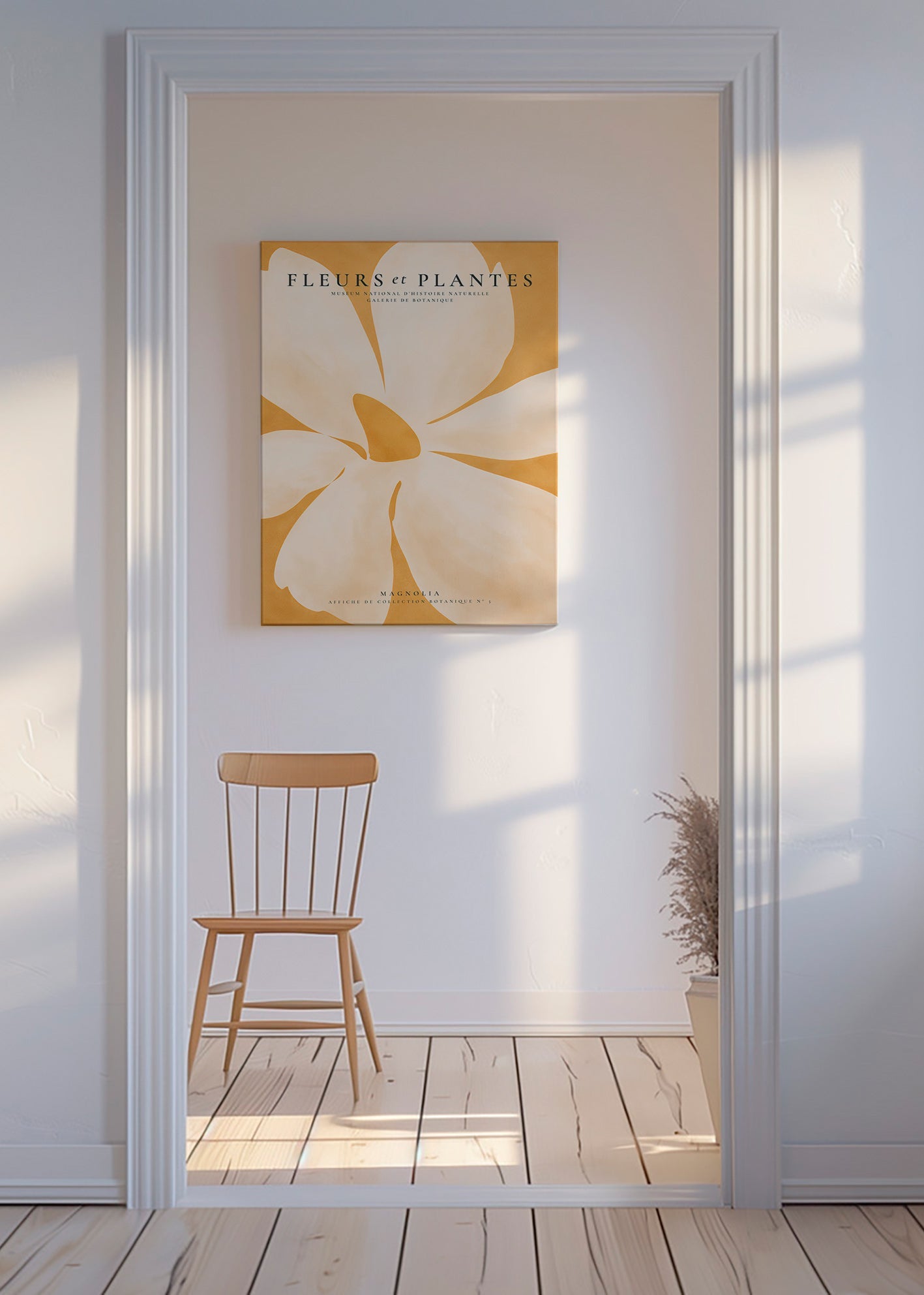 Botanisk plakat Magnolia stort format