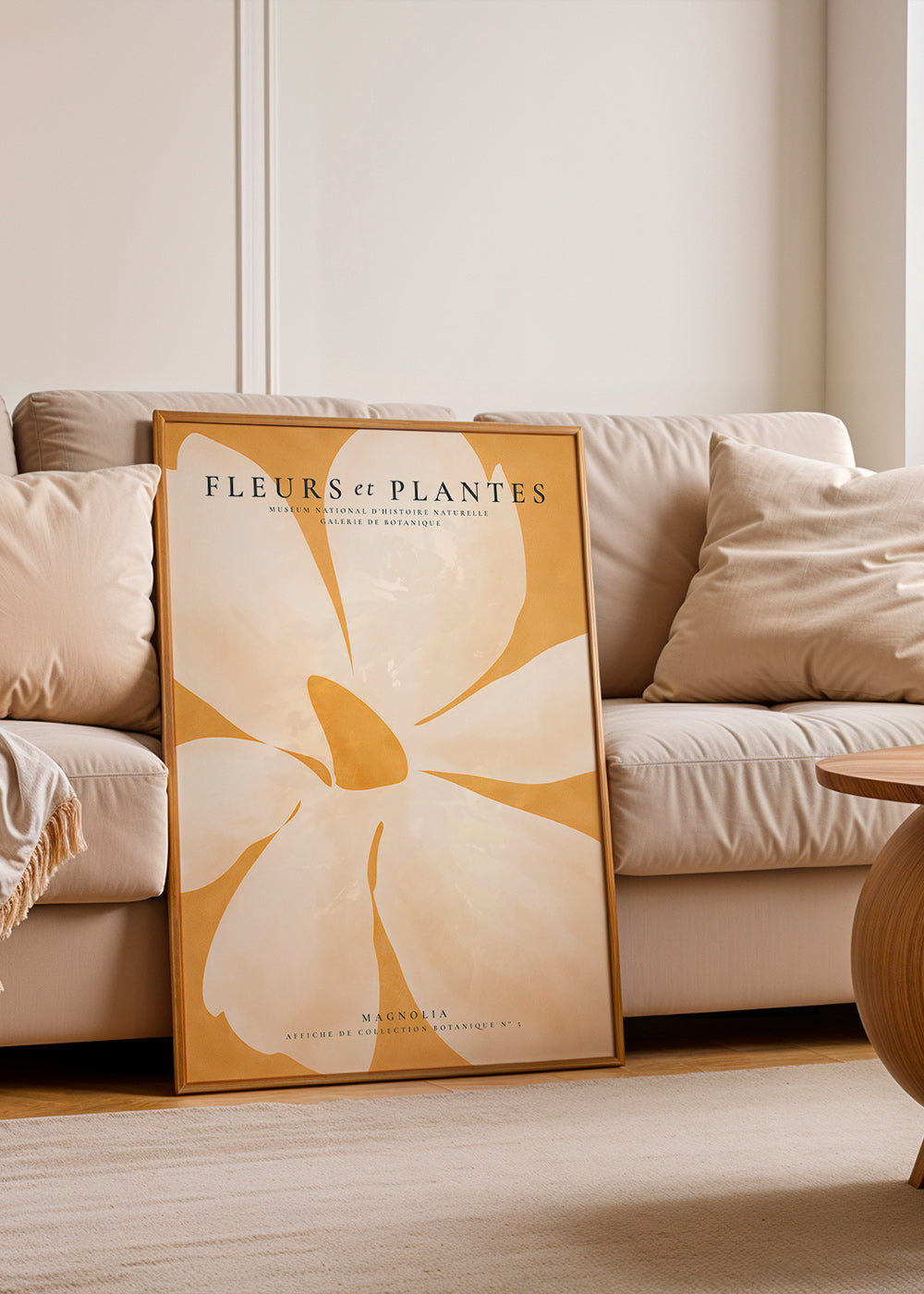 Botanisk plakat Magnolia stort format