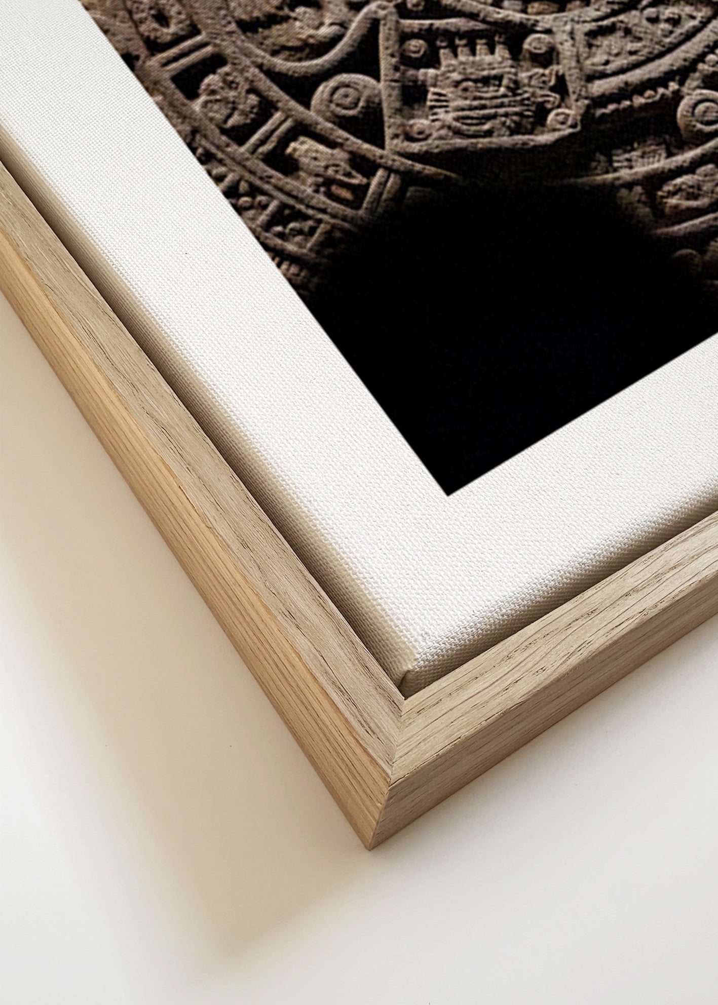 Fotografi af aztekisk kalender i relief