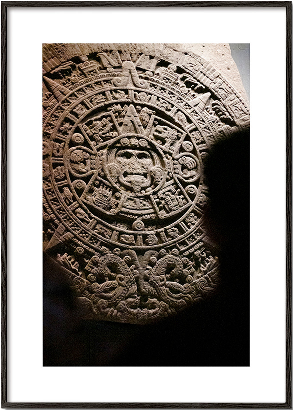 Fotografi af aztekisk kalendersten