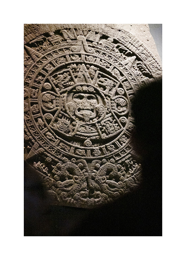 Fotografi af aztekisk kalendersten