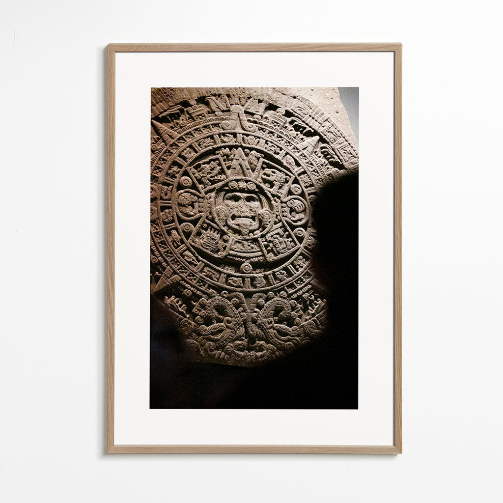Fotografi af aztekisk kalendersten