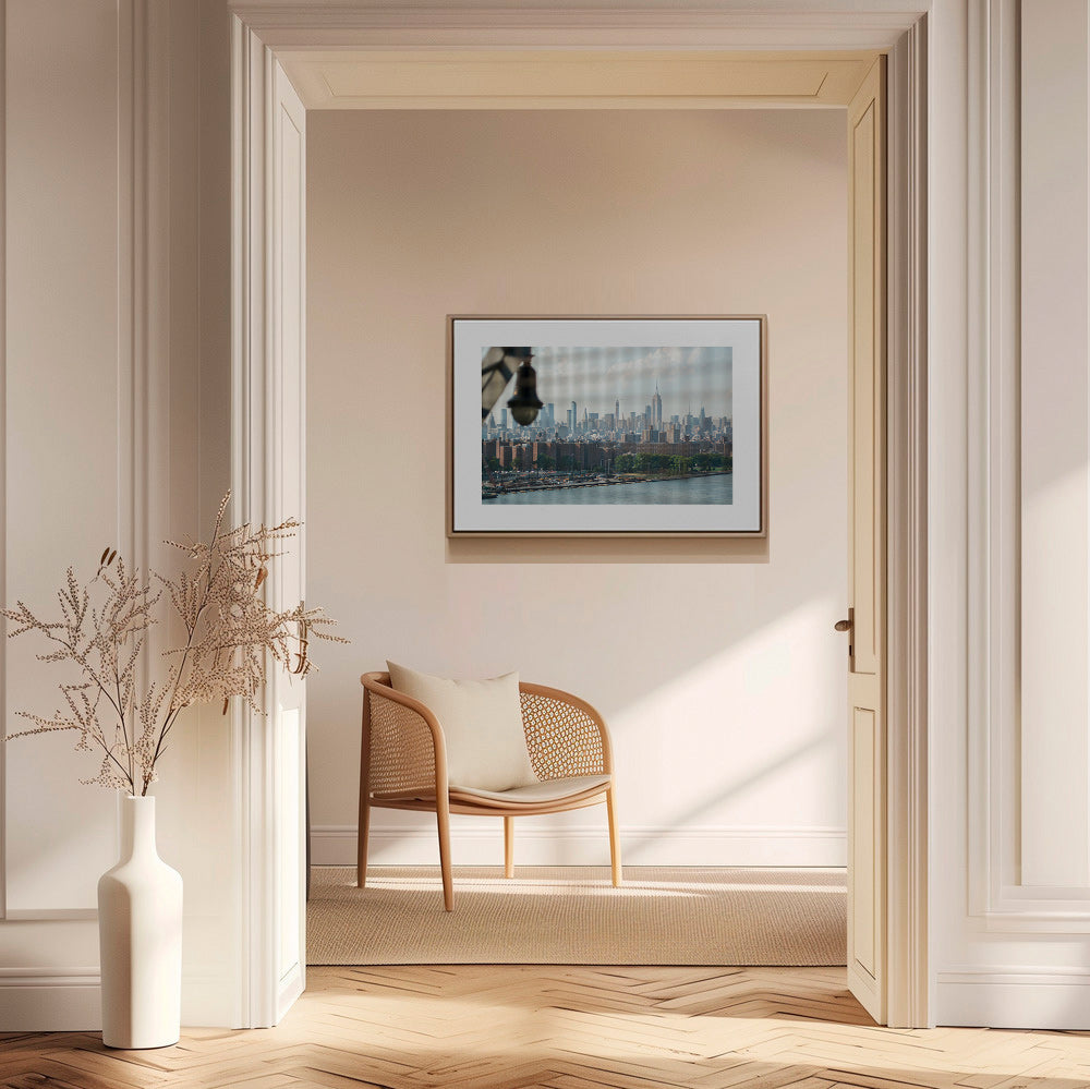 Bykunst Manhattan vindue skyline