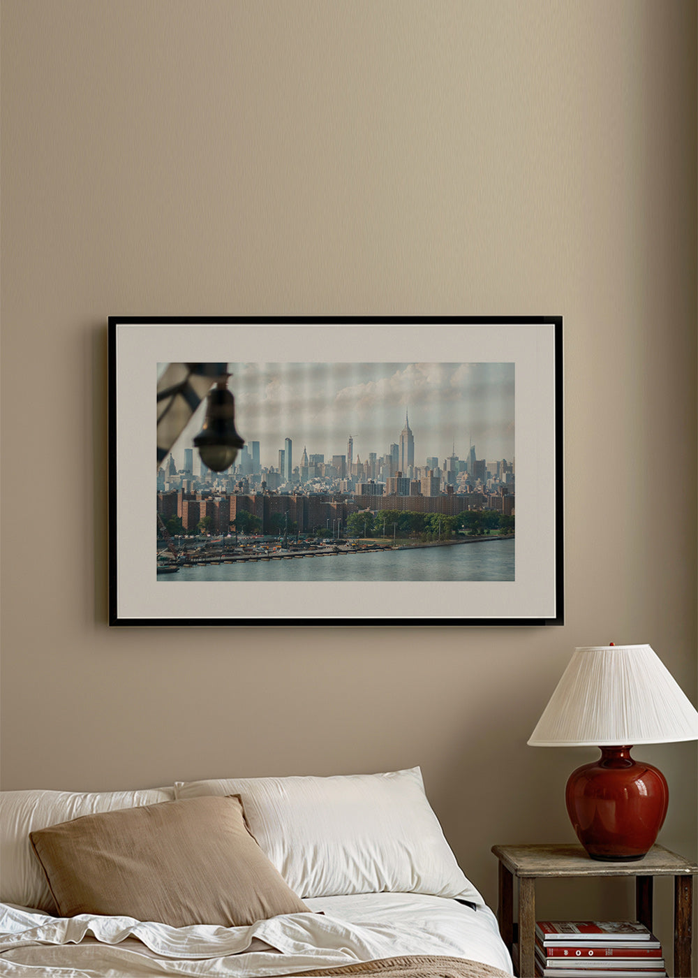 Bykunst Manhattan vindue skyline
