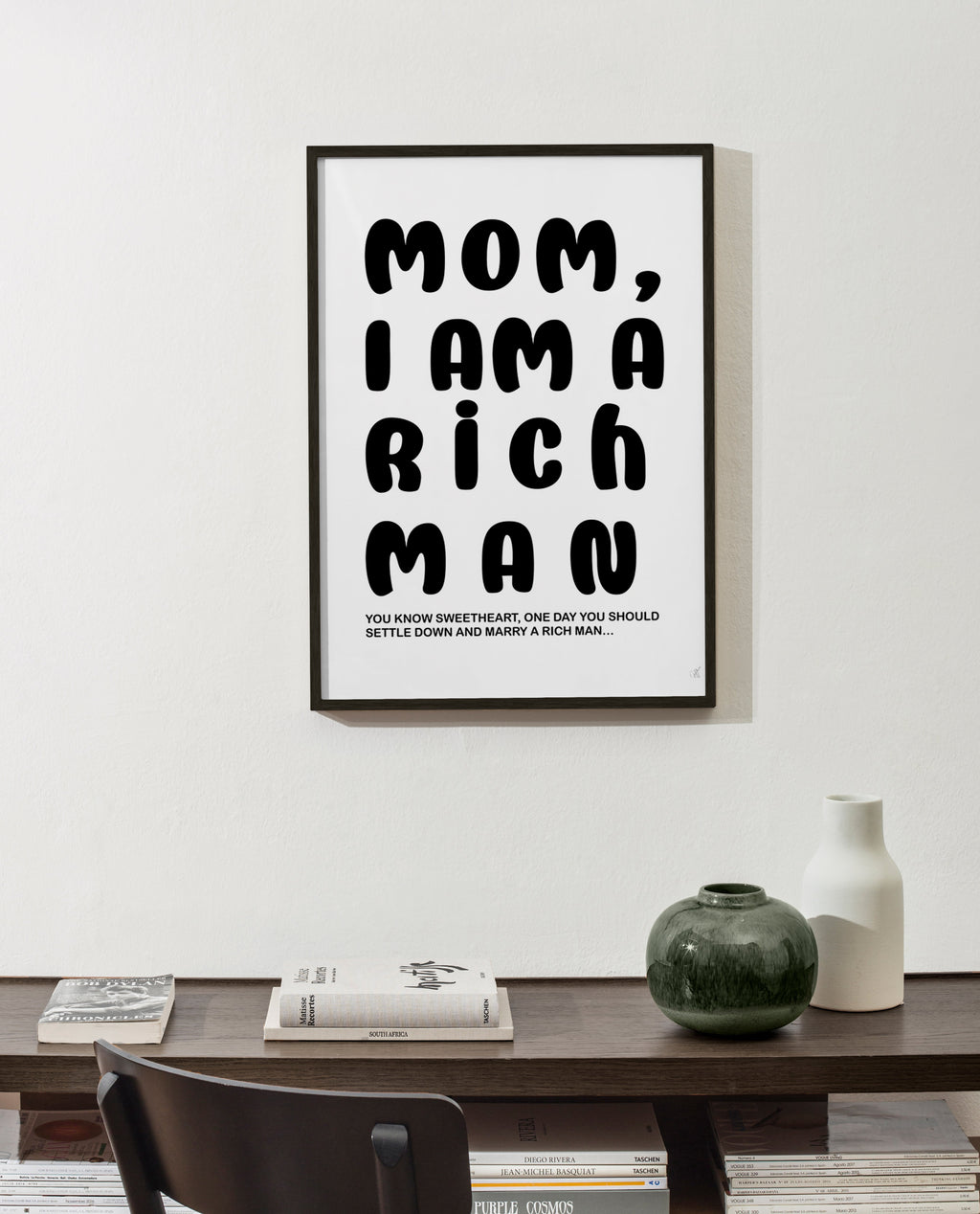 Typografisk illustration med humoristisk tekst – Product1