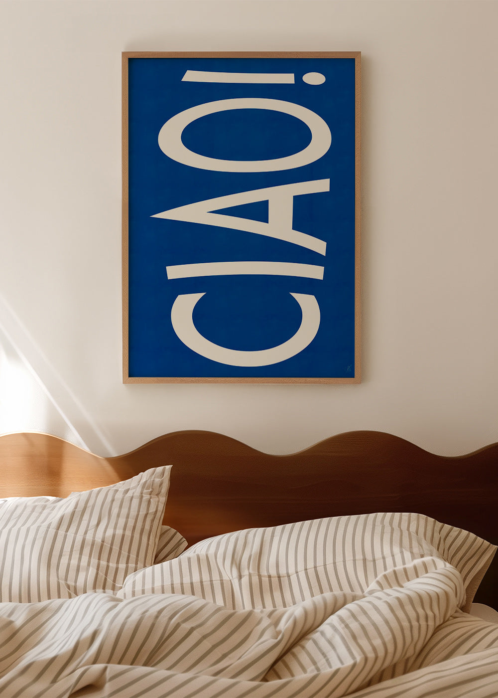Typografi-kunst 'CIAO' i blå – Product3