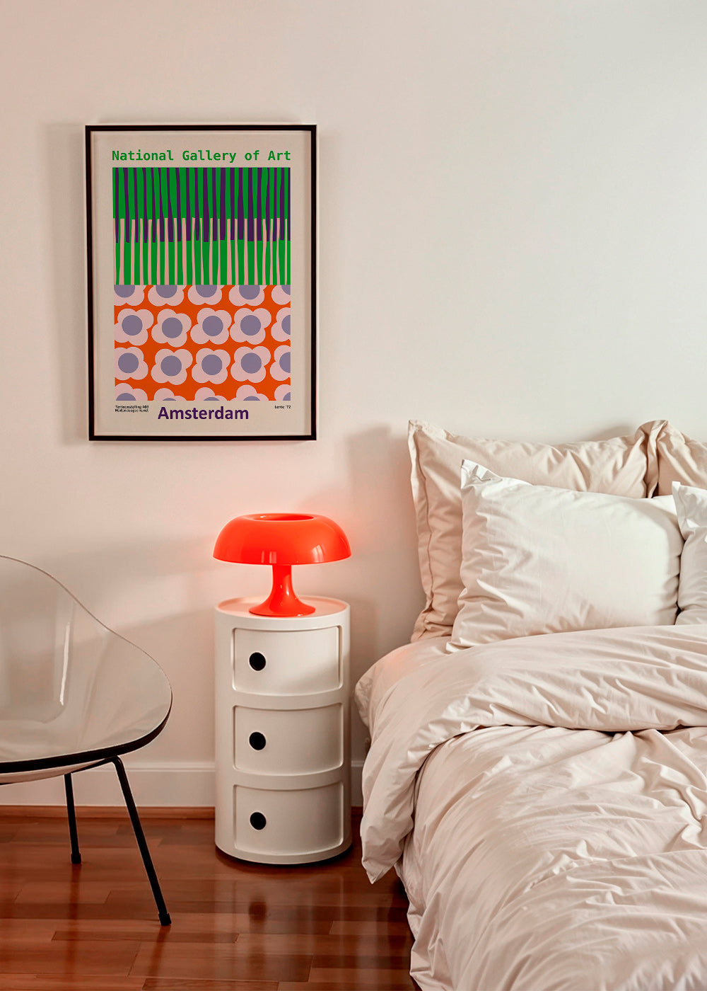 Rejseplakat Amsterdam med grafisk blomsterprint – Product2