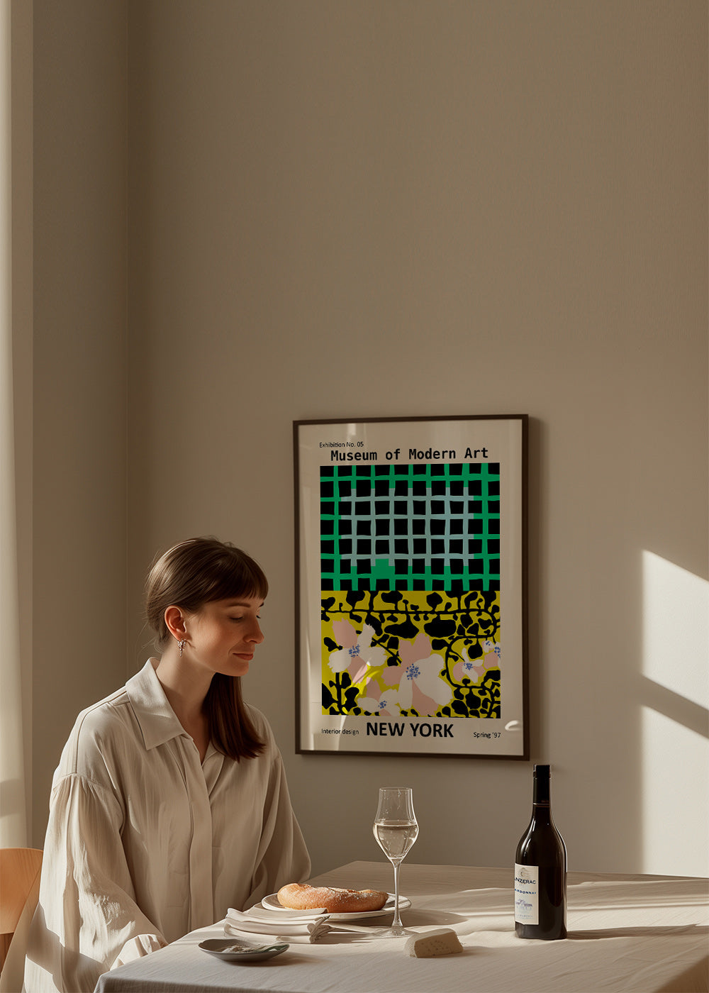 Byplakat: New York typografisk med blomstermotiver – Product3
