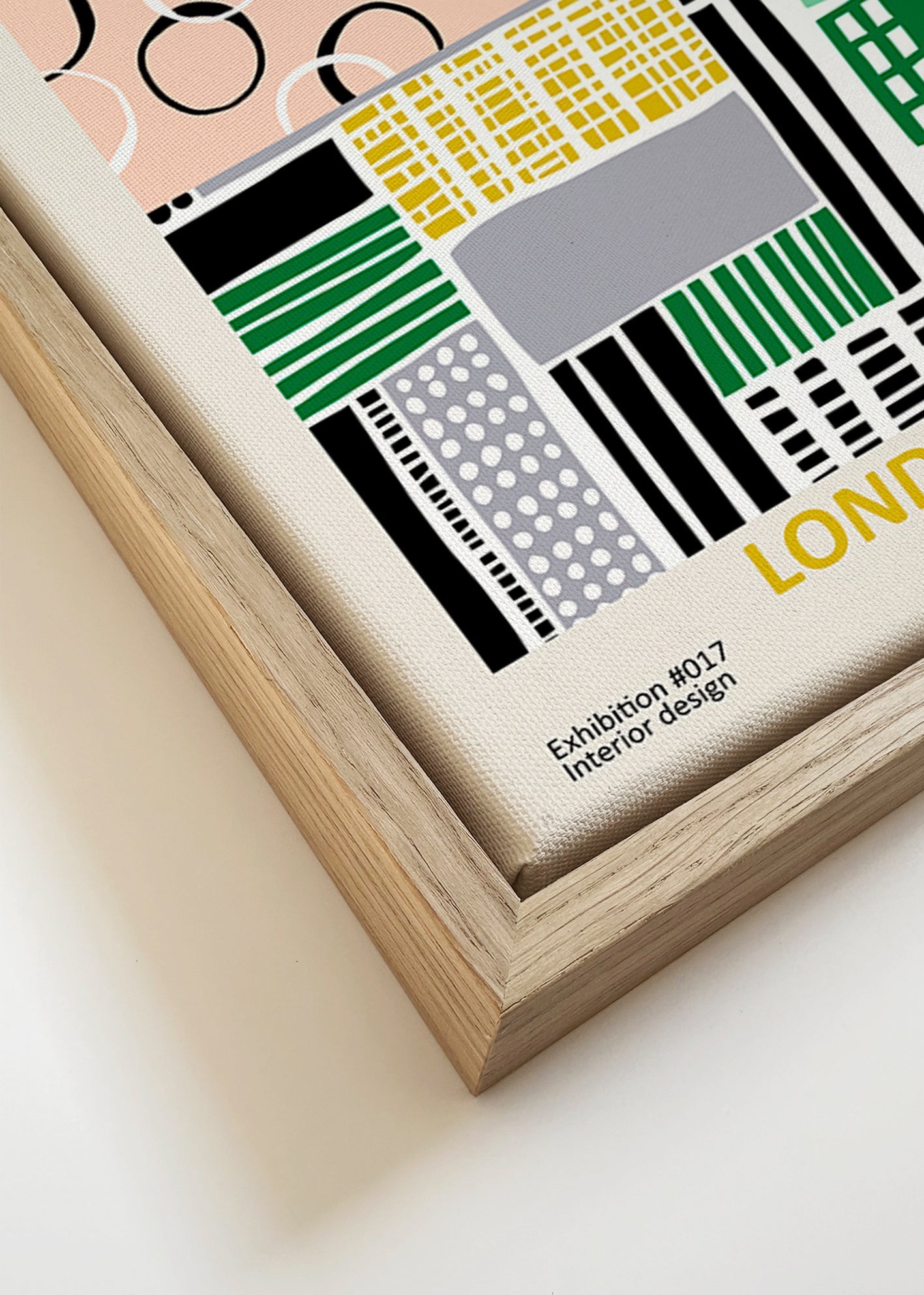 Rejseplakat med typografisk London-motiv – Canvas detail