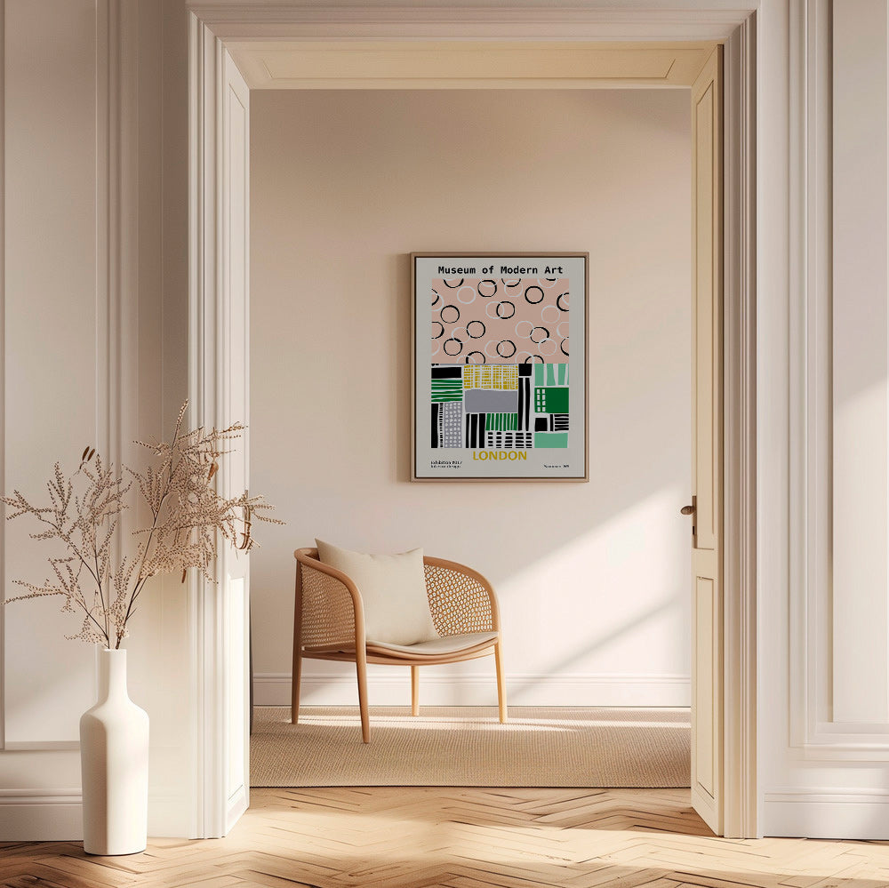 Rejseplakat med typografisk London-motiv – Canvas1