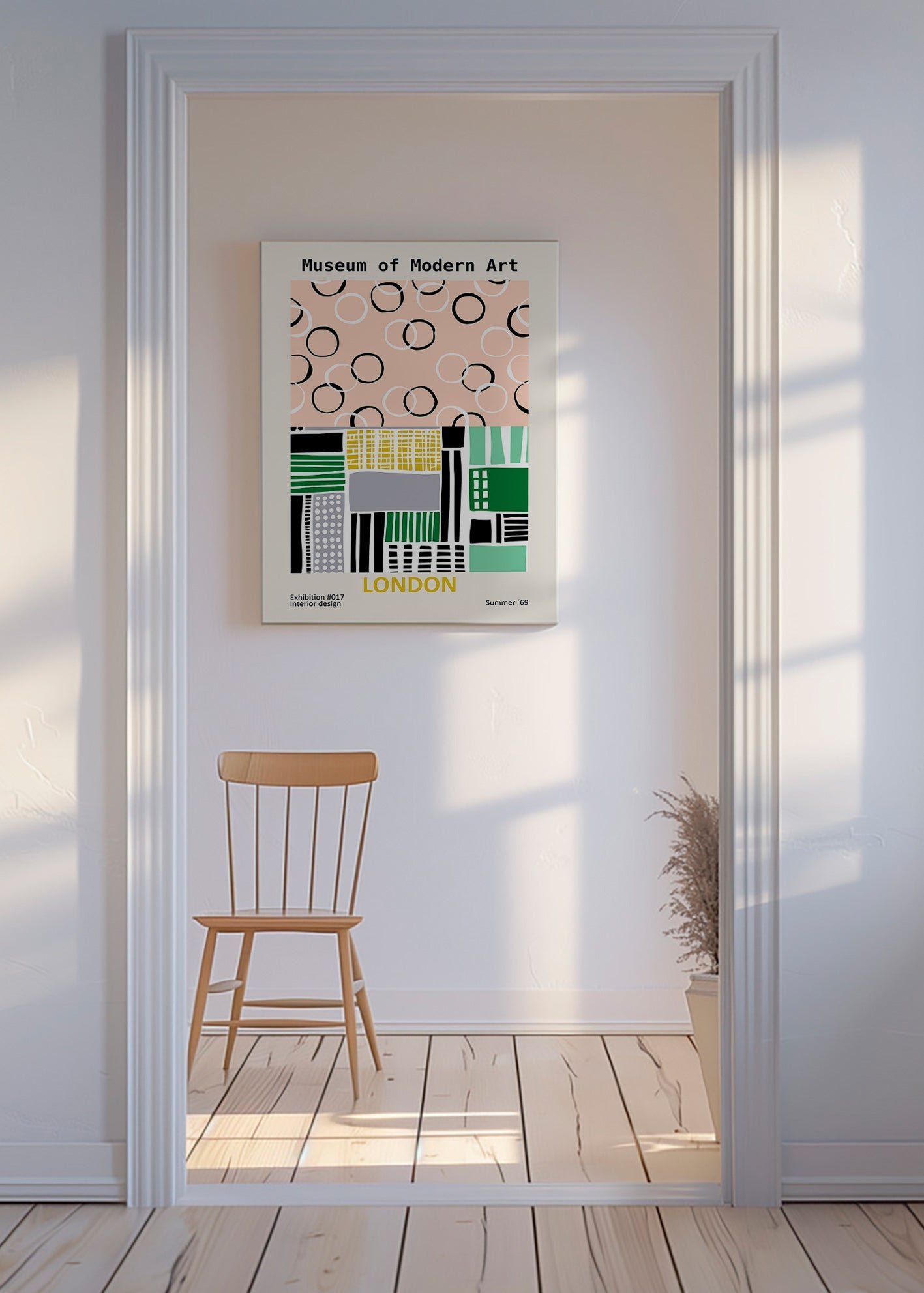 Rejseplakat med typografisk London-motiv – Canvas