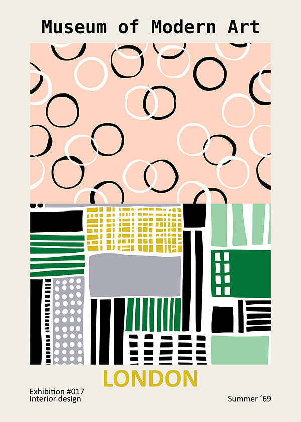 Rejseplakat med typografisk London-motiv