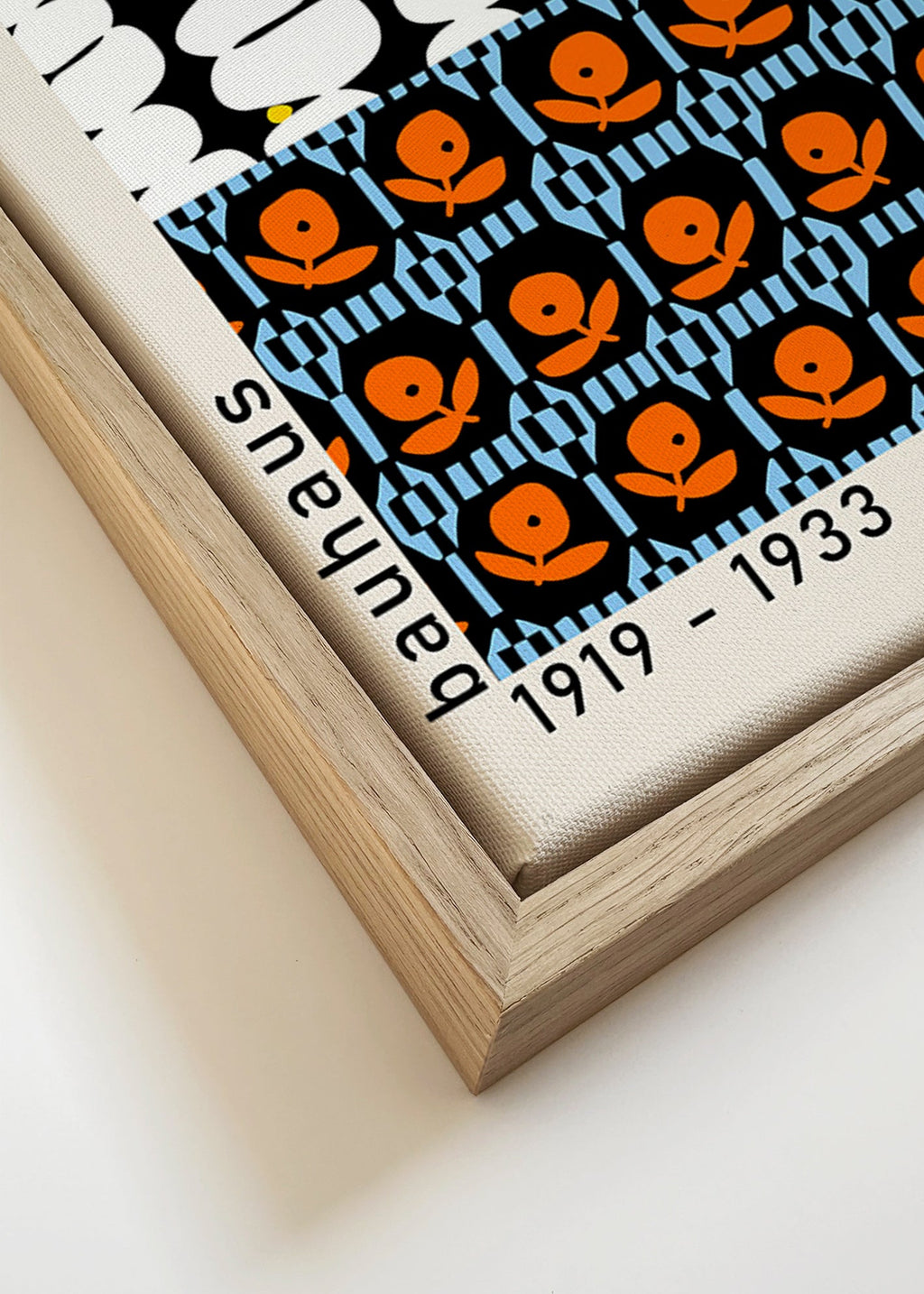 Bauhaus vintage plakat med geometriske motiver – Canvas detail