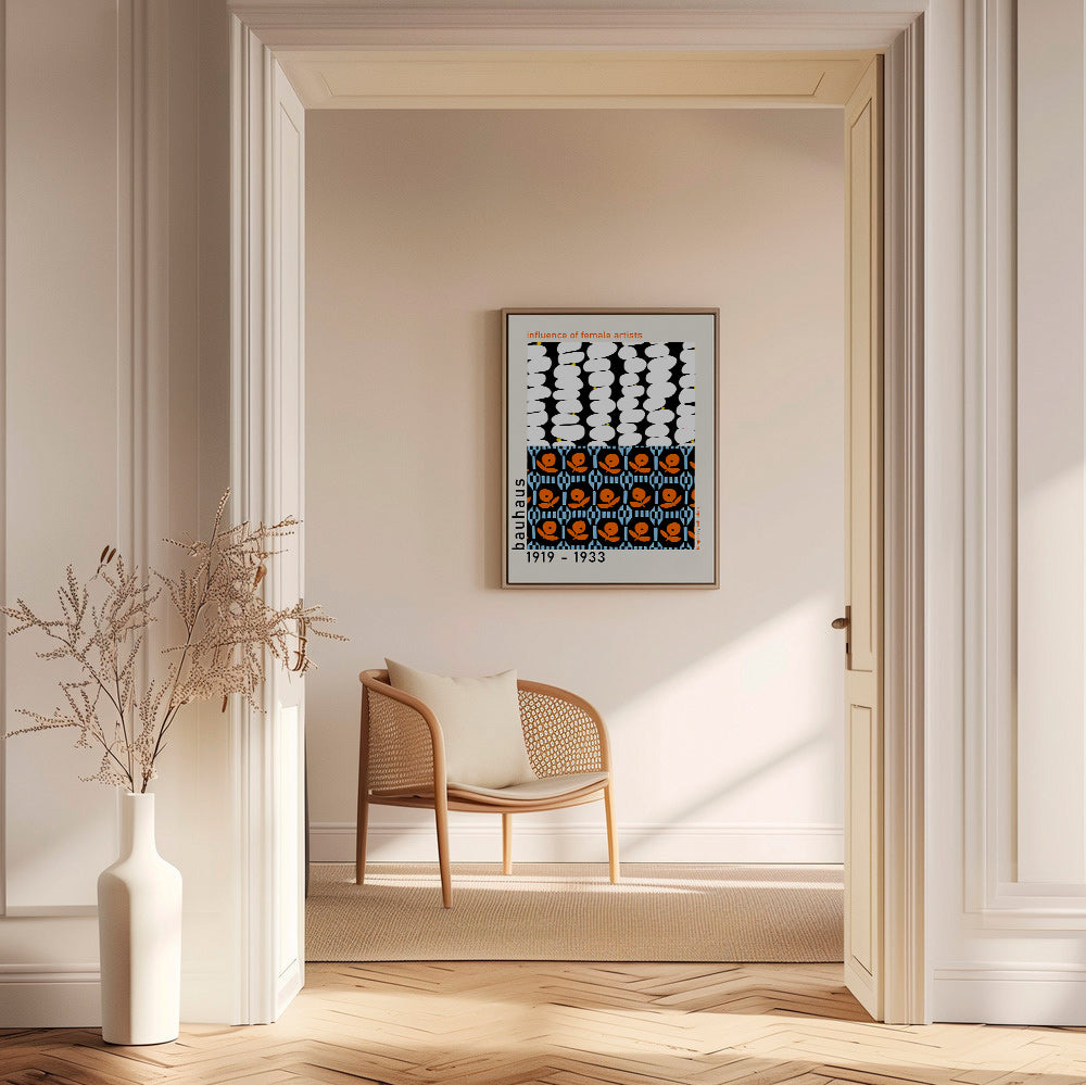 Bauhaus vintage plakat med geometriske motiver – Canvas1