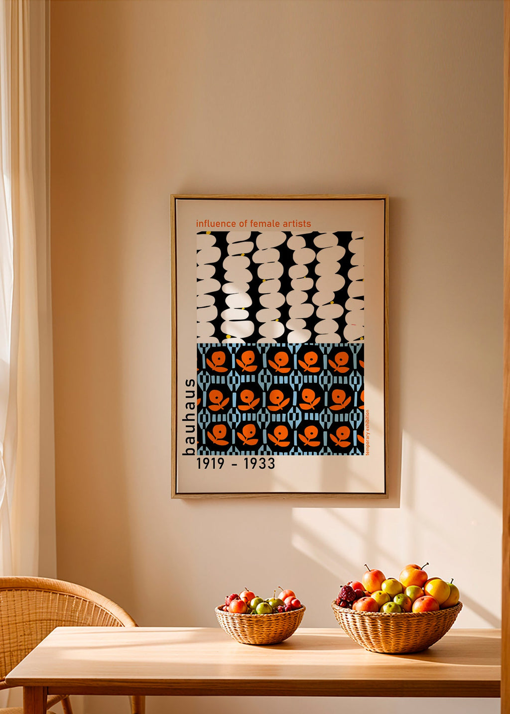 Bauhaus vintage plakat med geometriske motiver – Canvas2