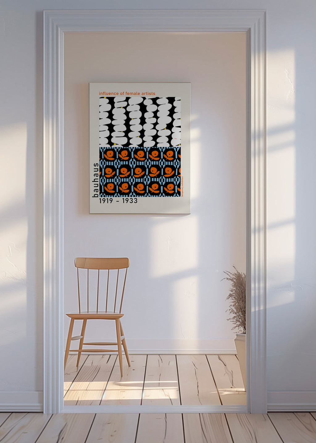 Bauhaus vintage plakat med geometriske motiver – Canvas