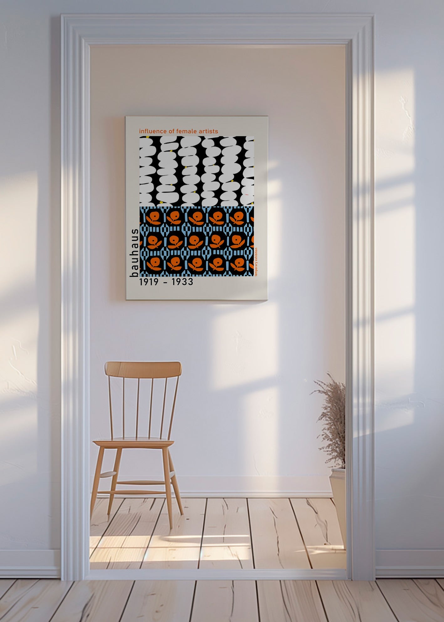 Bauhaus vintage plakat med geometriske motiver – Canvas