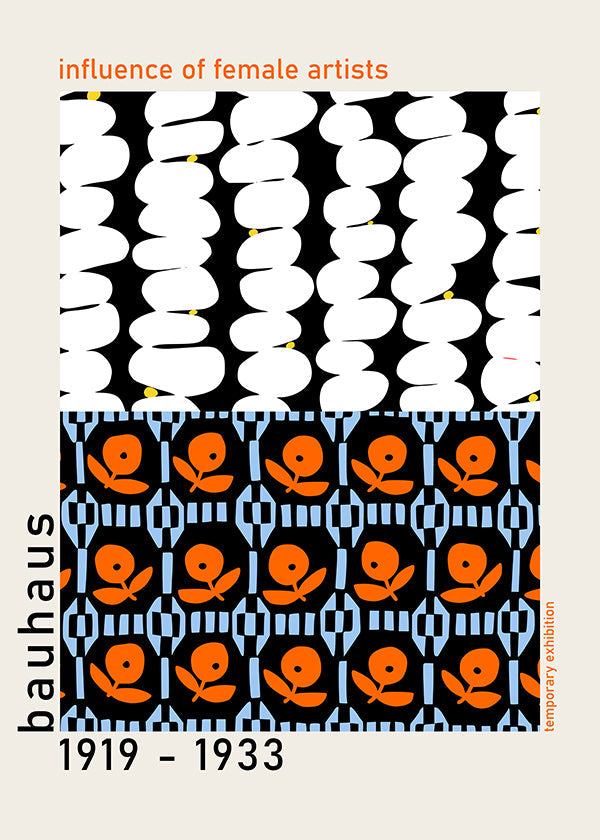 Bauhaus vintage plakat med geometriske motiver