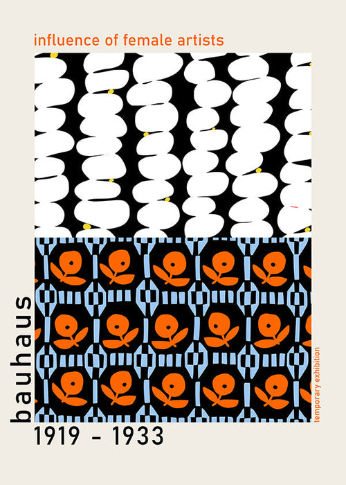 Bauhaus vintage plakat med geometriske motiver