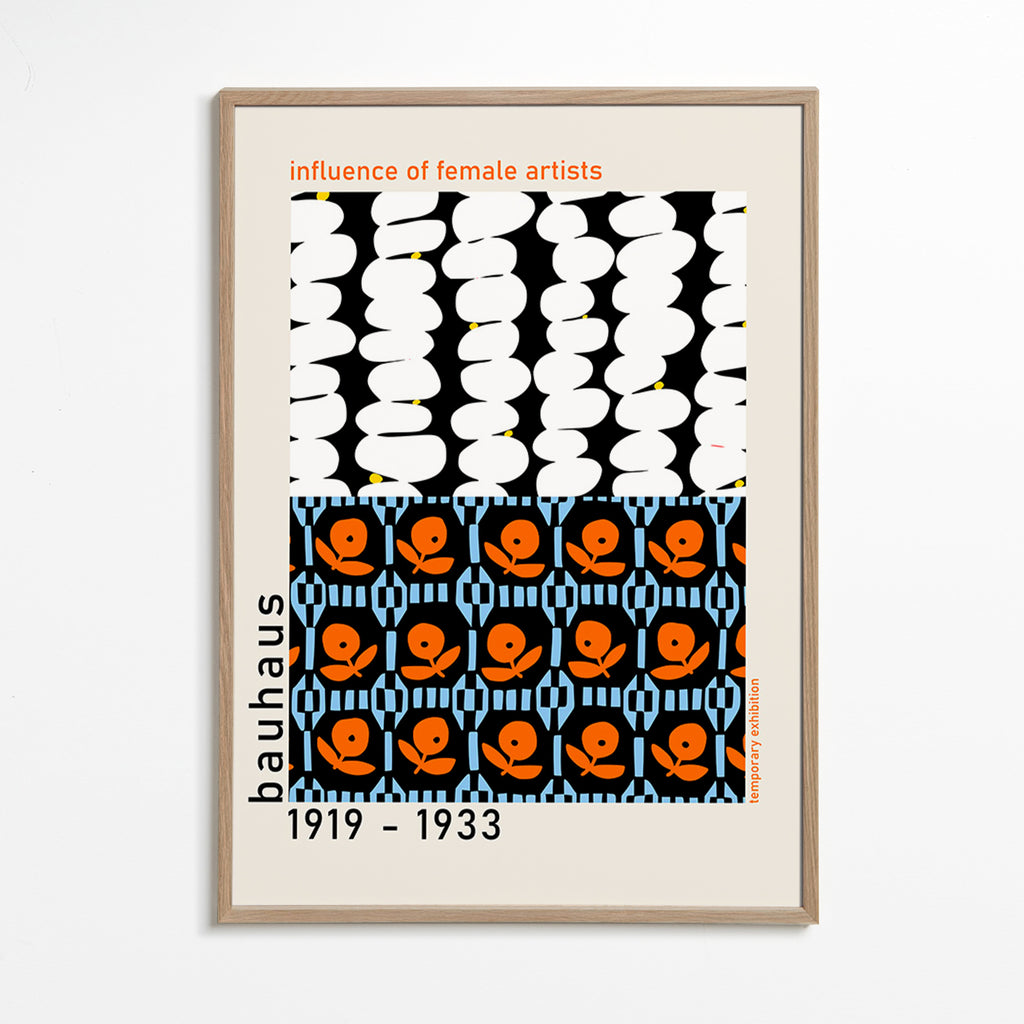 Bauhaus vintage plakat med geometriske motiver – Oak Frame