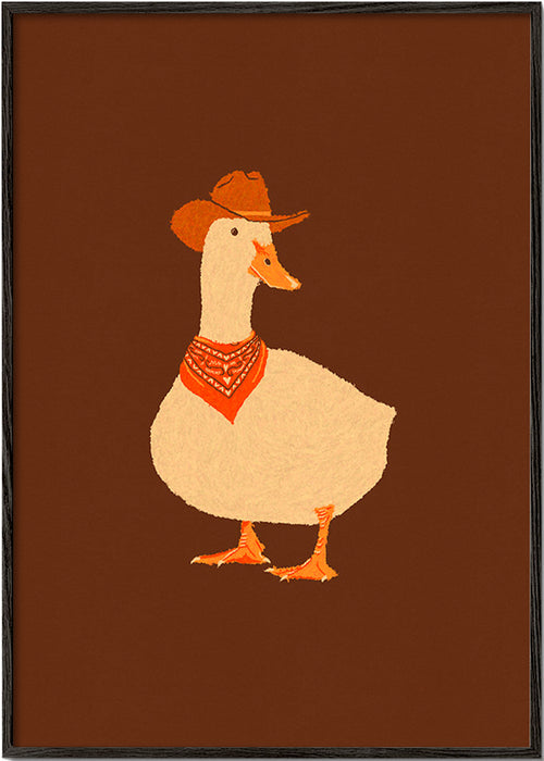 Cowboy-and illustration – Black Frame
