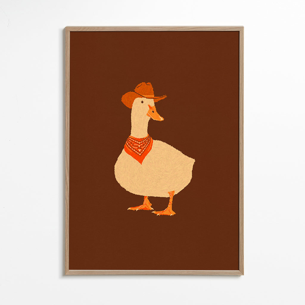 Cowboy-and illustration – Oak Frame