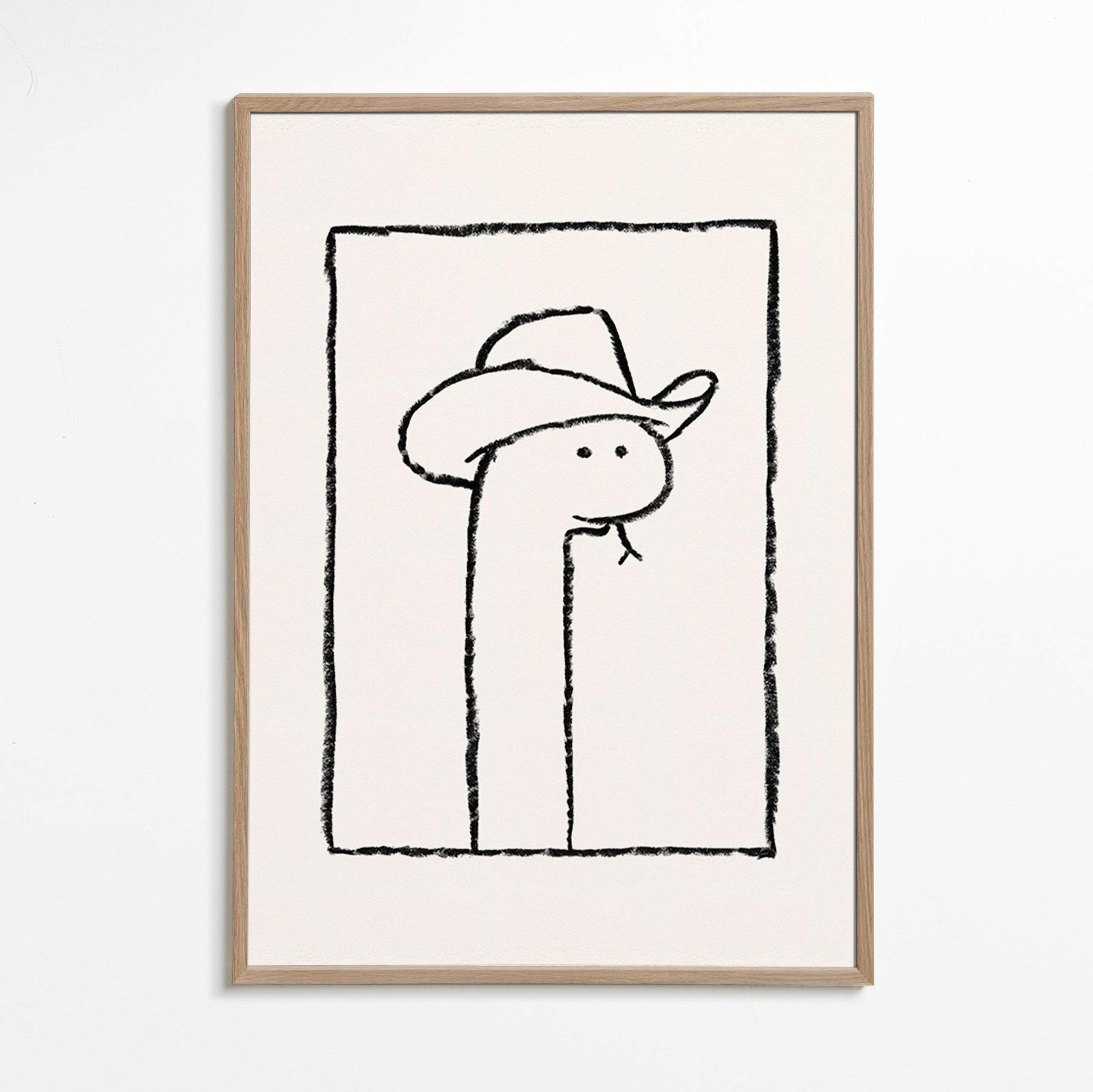 Slangeillustration med hat – Oak Frame